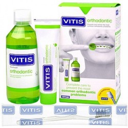 Vitis Orthodontic Pack Toothpaste, Mouthwash, Toothbrush