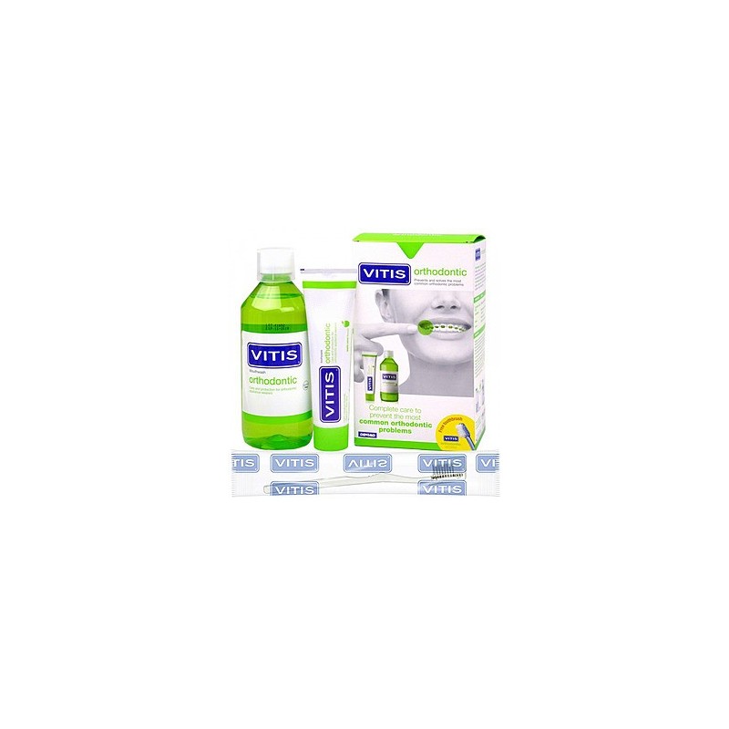 Vitis Orthodontic Pack Toothpaste, Mouthwash, Toothbrush