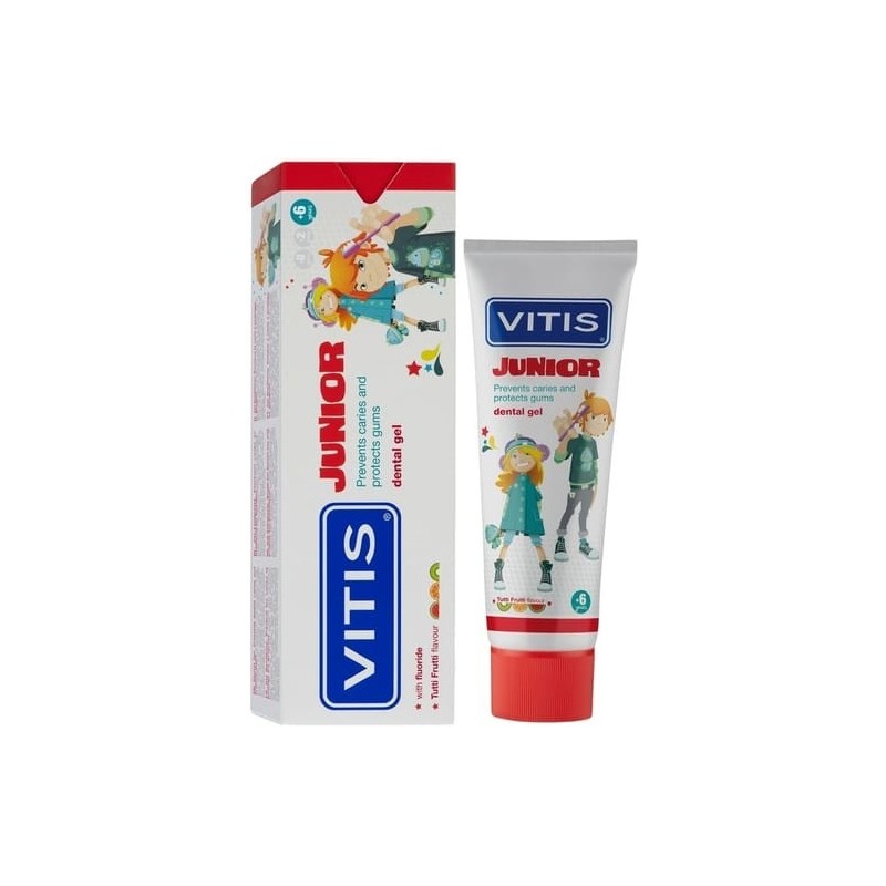 Vitis Junior Gel Tutti-Frutti 6+ Ages 75ml