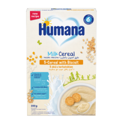 Humana MC 5-Cereals With Biscuit 200g 6+