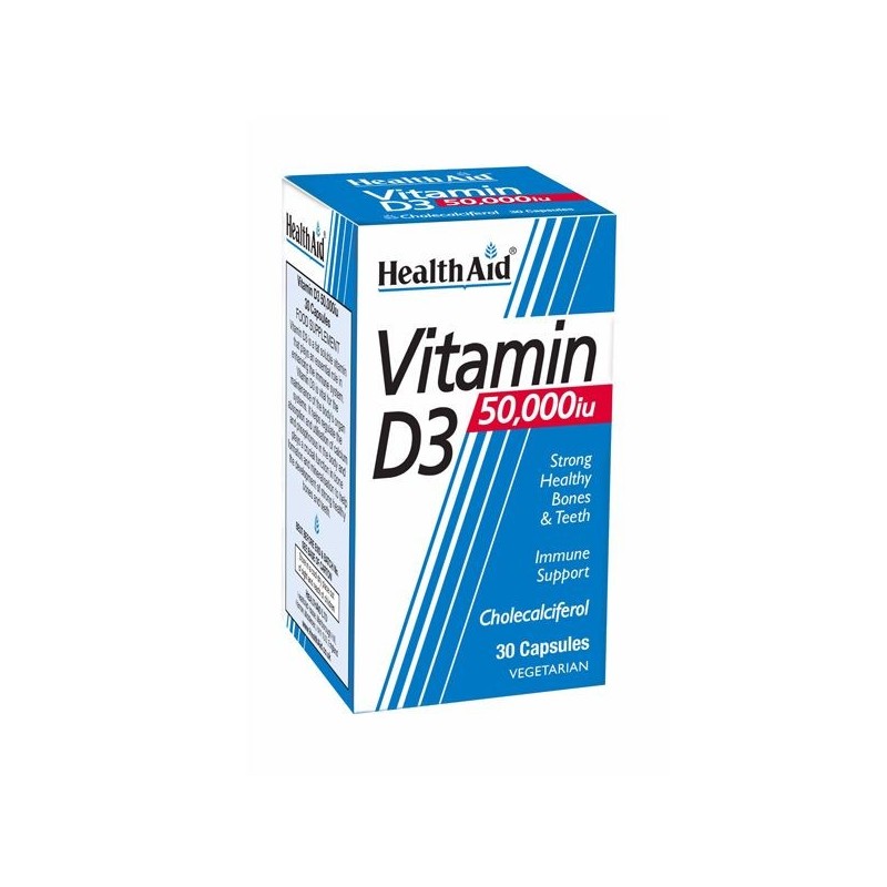 Health Aid Vitamin D3 50,000 Caps 30