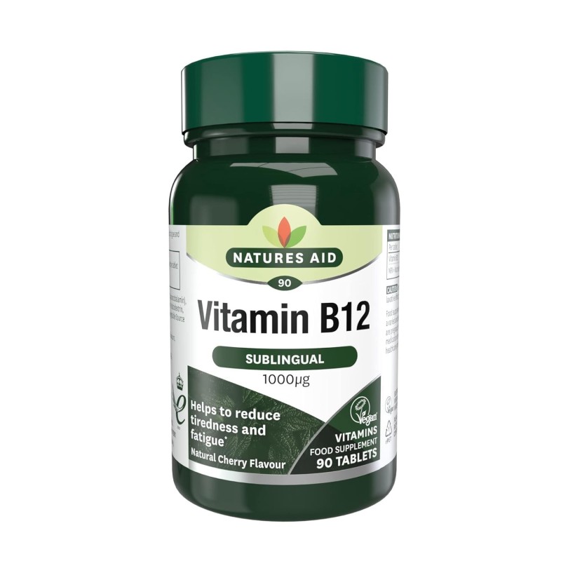 Natures Aid Vitamin B12 Sublingual 1000mg 90Tabs