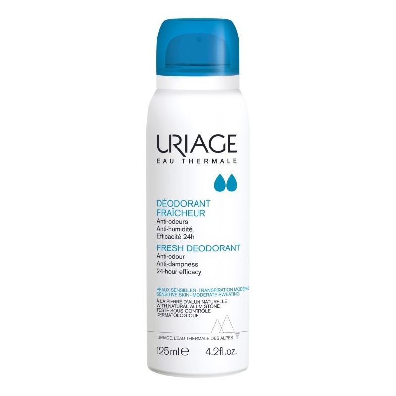 Uriage Deodorant Fraicheur Αποσμητικό Σπρέι 24ωρης Προστασίας, για Ευαίσθητα Δέρματα, 125 ml