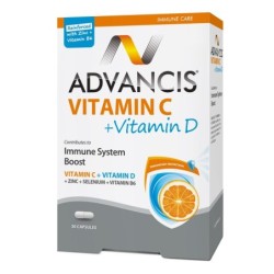 Advancis Vitamin C & Vitamin D 30 Caps