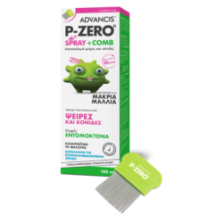 Advancis P Zero Spray & Comb For Lice And Nits 100ml