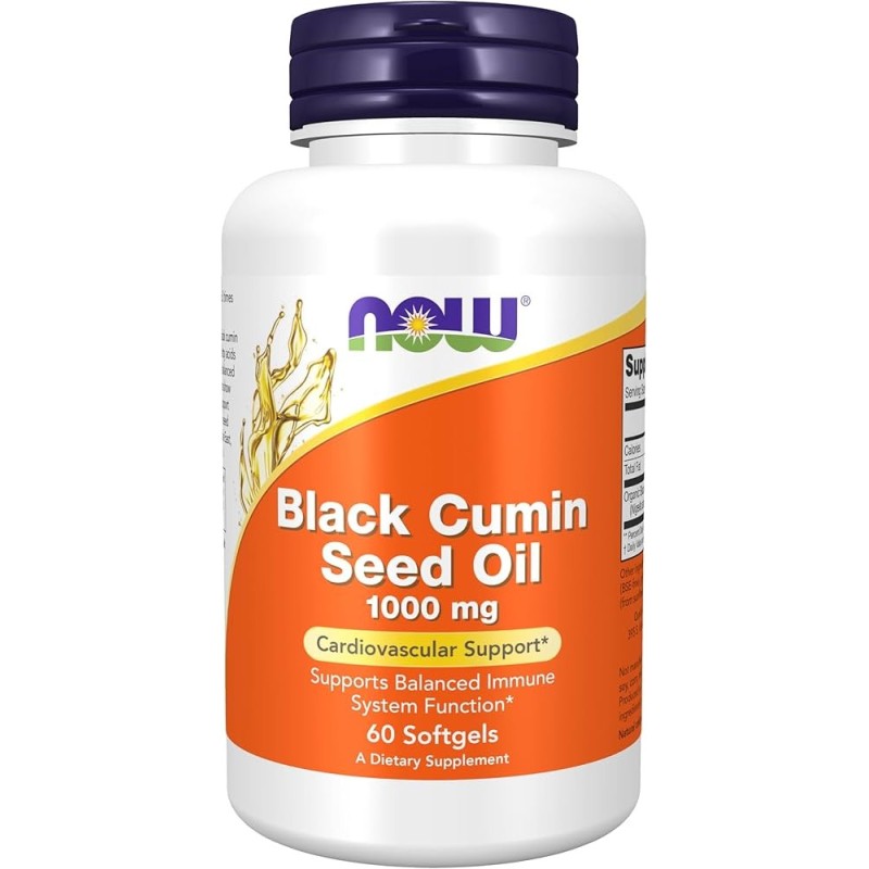 NOW BLACK CUMIN SEED OIL 1000MG 60 SOFTGELS