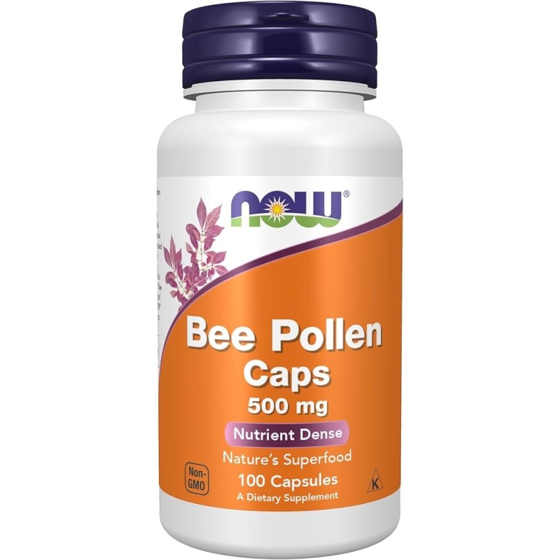 NOW BEE POLLEN CAPS 500MG 100 CAPS