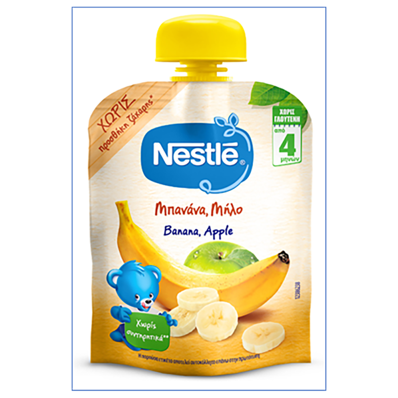 NESTLE BANANA APPLE POUCHES 90g