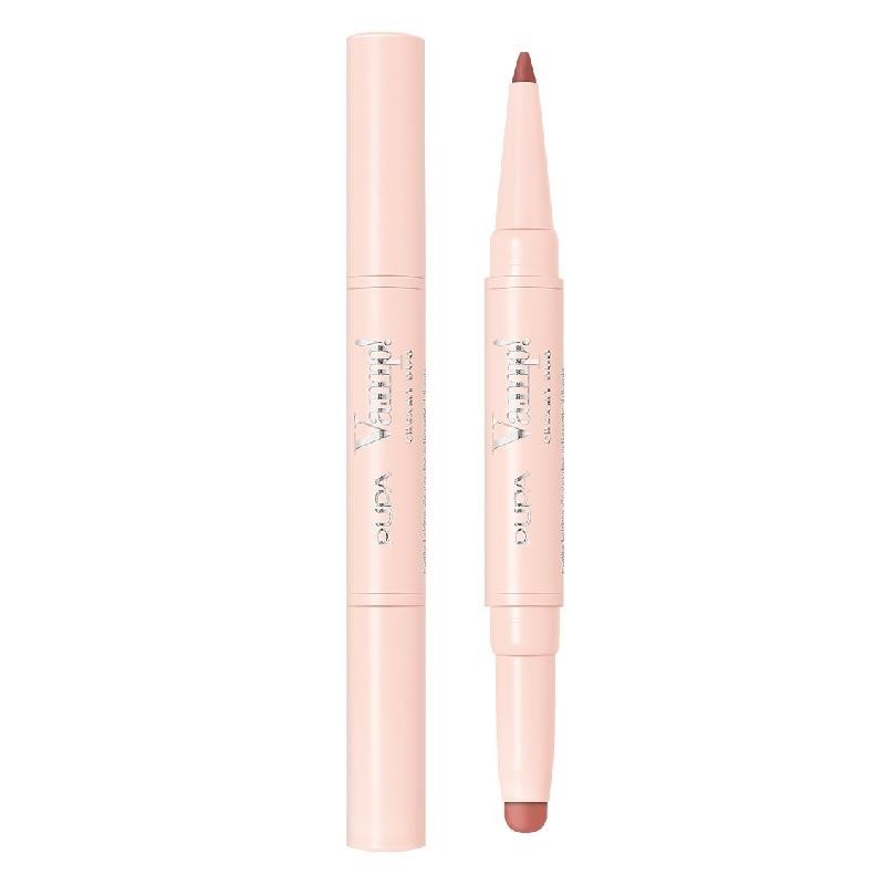 PUPA VAMP CREAMY DUO LIPSTICK 007-PEACH NUDE