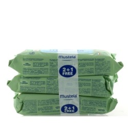MUSTELA CLEANSING WIPES NORMAL SKIN 2+1 OFFER (GREEN)