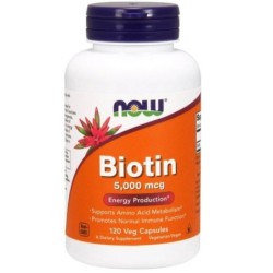 NOW BIOTIN 5000 MCG 120VEG CAPS