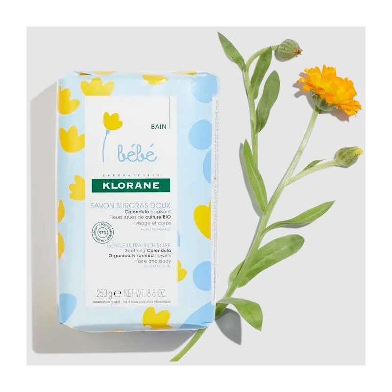 KLORANE BEBE GENTLE ULTRA RICH CALENDULA SOAP 250G