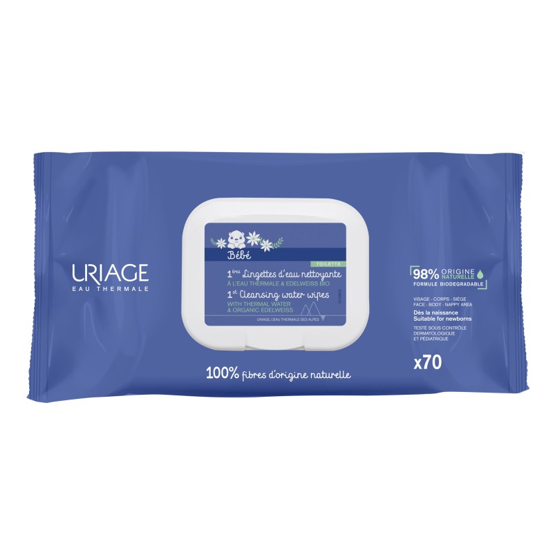 Uriage Bebe 1st Water Cleansing Wipes 70