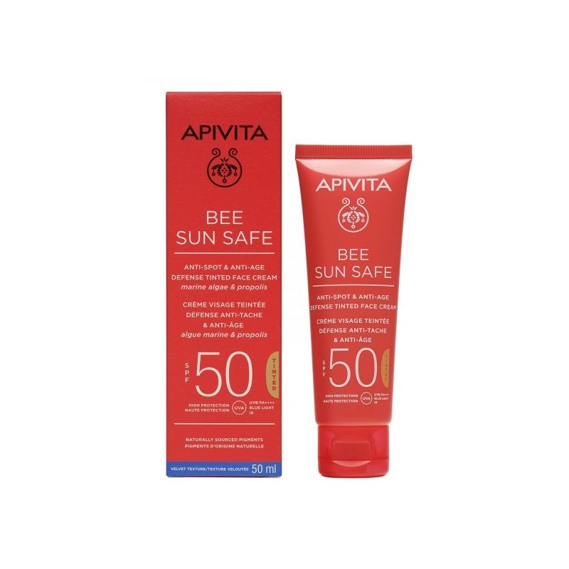 APIVITA BEE SUN SAFE ANTI SPOT ANTI AGE TINTED SPF50 50ML