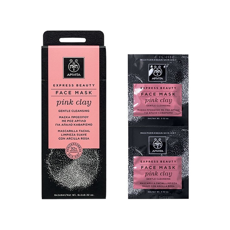 APIVITA EXPRESS CLEAN. PINK CLAY 2X8ML