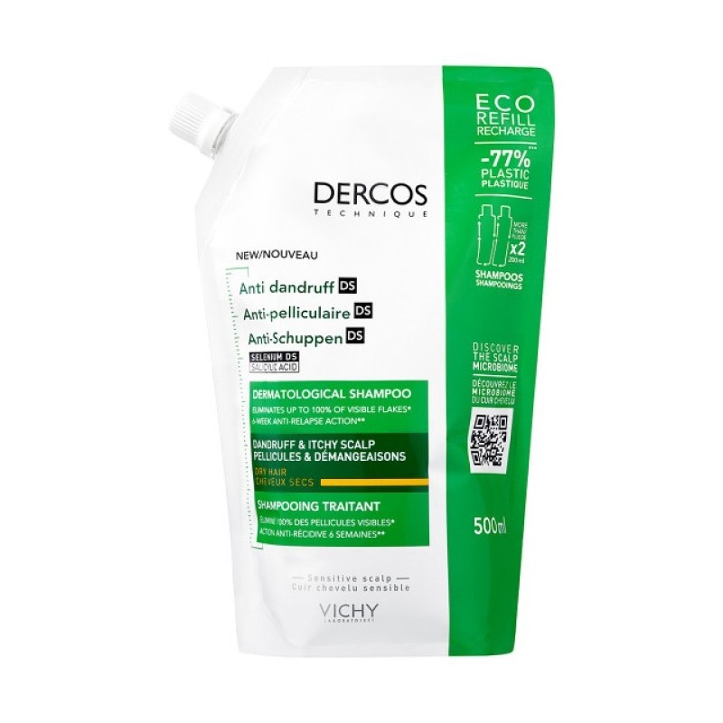 VICHY DERCOS ANTI-DANDRUFF DS DRY REFILL 500ML